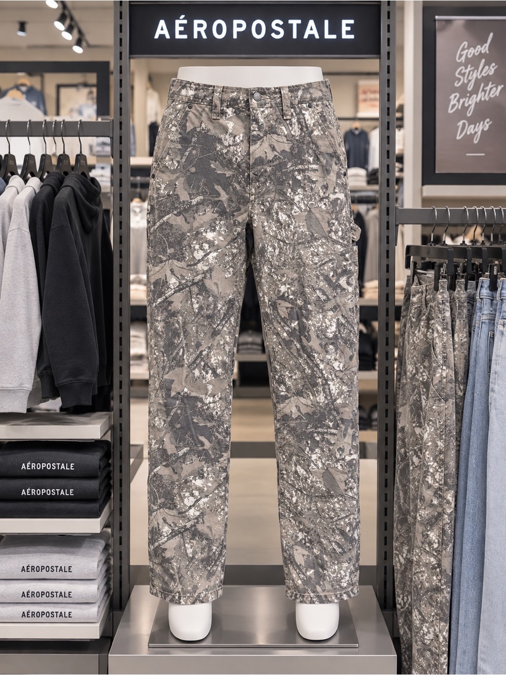 Aeropostale Men’s Gray Camouflage Cargo Pants